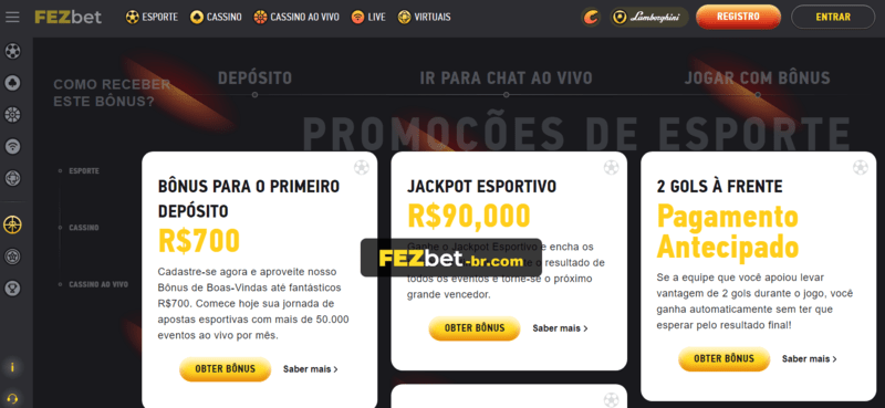 Aposta com cartao de credito